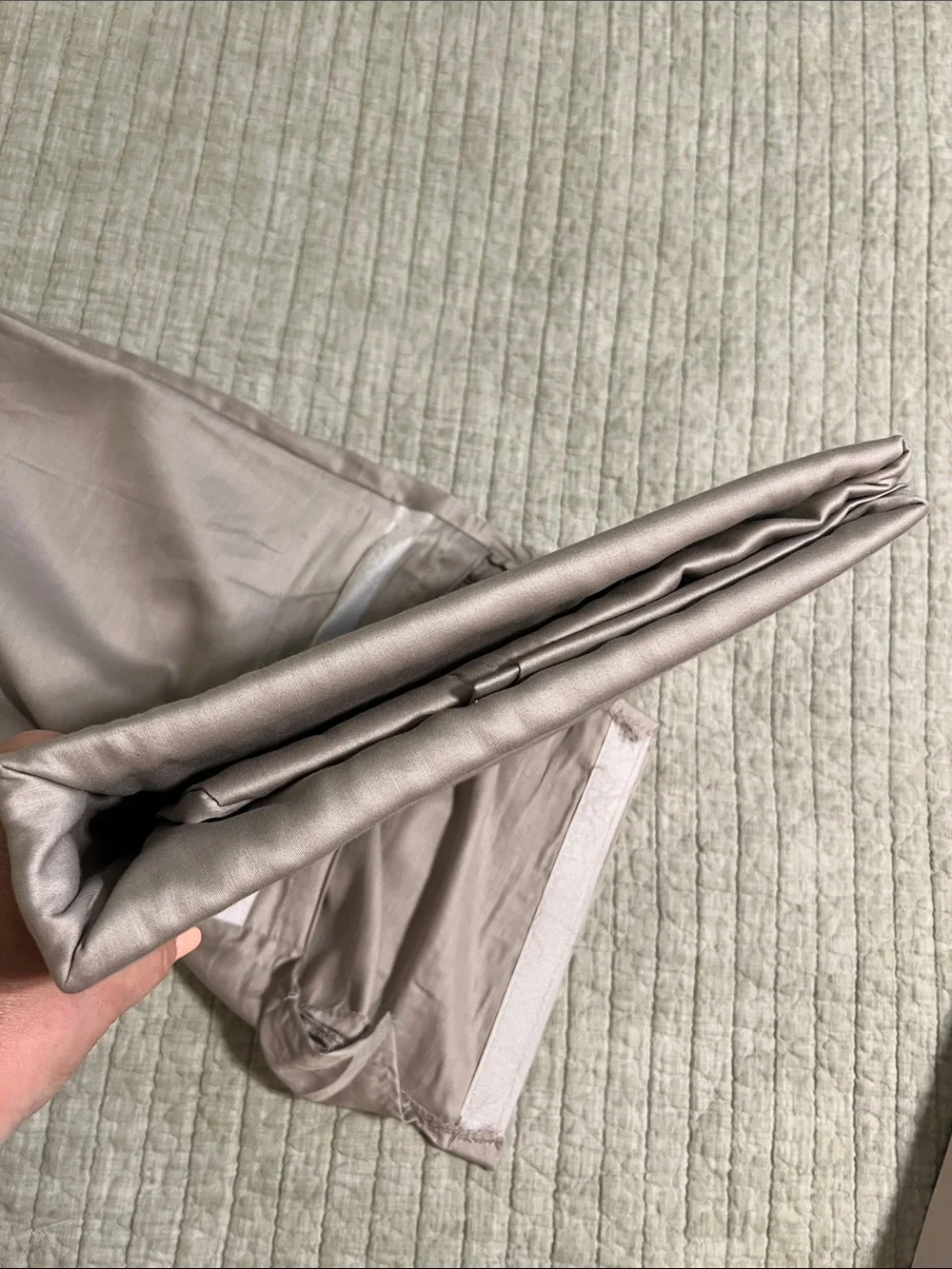 🔥🔥Silver gray cotton percale FULL FLAT  Sheet